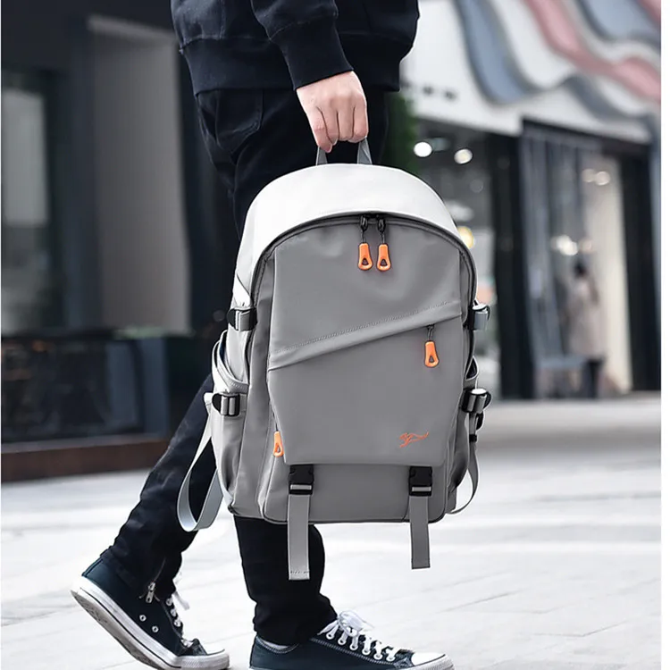 Dusen Kangaroo Oxford Backpack Regular Men's Black/Gray-5