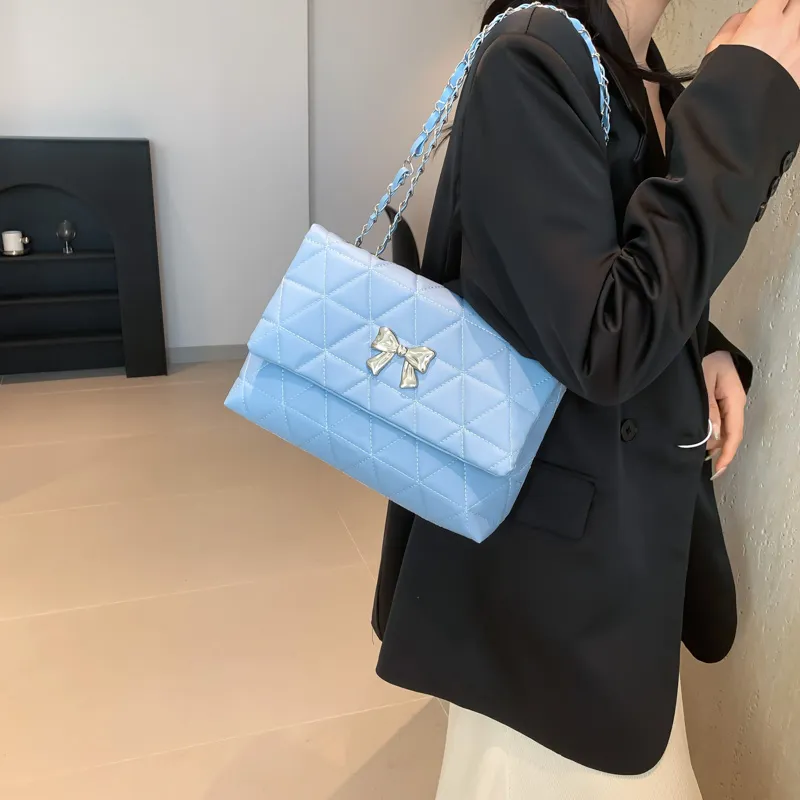 Dusen Kangaroo PU Crossbody Bag Regular Women's Black/Brown/Lake Blue/Multicolor-5