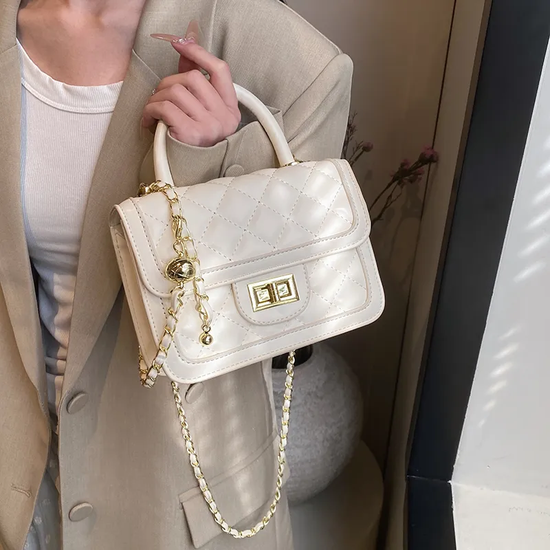Dusen Kangaroo PU Crossbody Bag, Handbag Women's White/Silver/Black/Multicolor-5