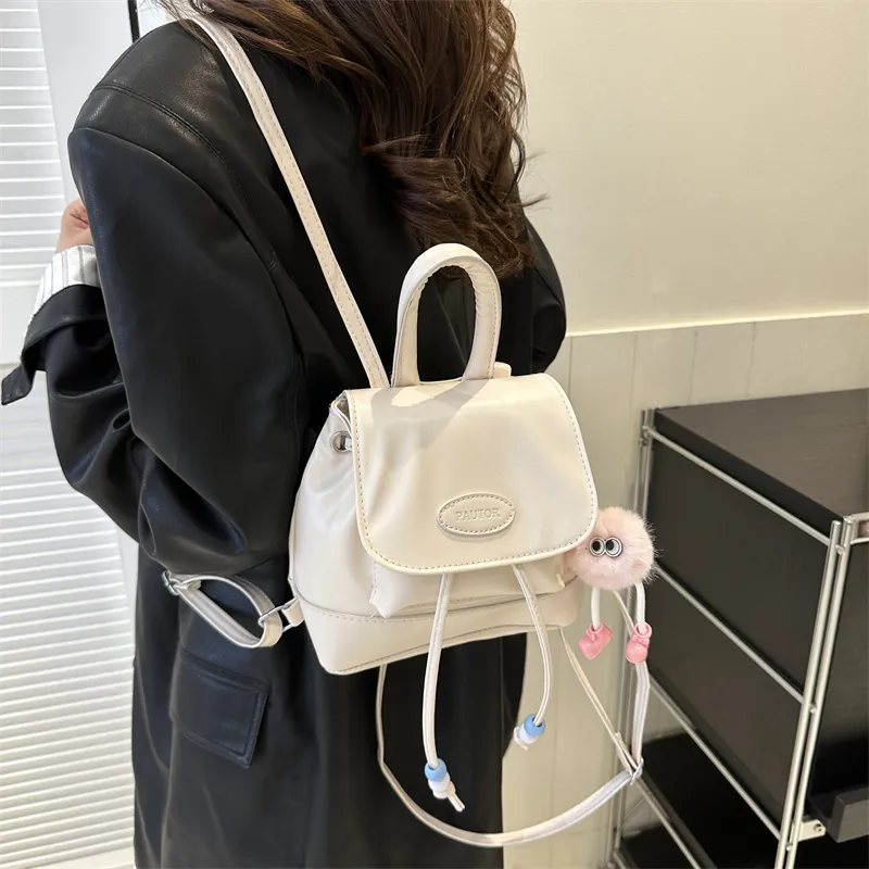 Dusen Kangaroo PU Handbag, Shoulder Bag, Backpack Regular Women's Black/Silver/Pink/Brown-30