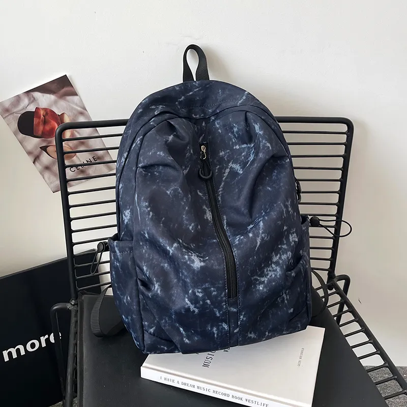 Dusen Kangaroo Nylon Backpack Unisex White/Black/Red/Dark Green/Light Green-7