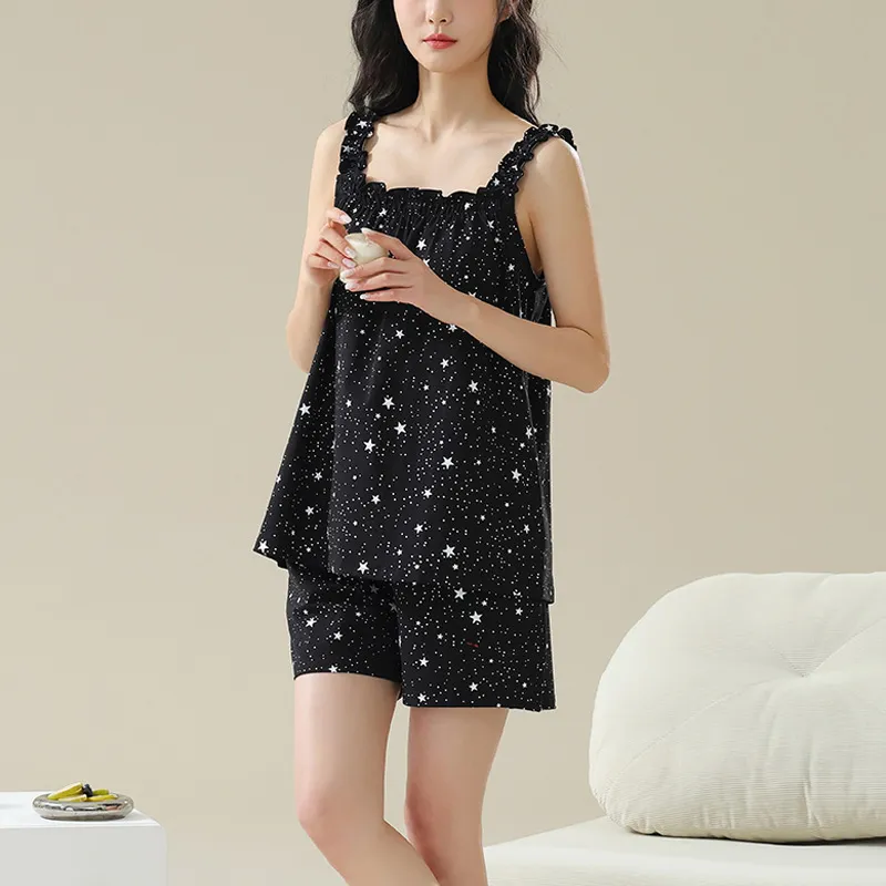 Xiang Ning Pai Pajama Set Women's Black-7
