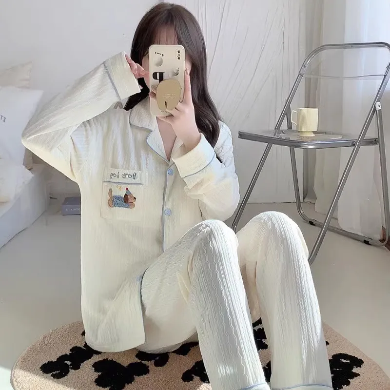 Xiang Ning Pai Pajama Set Women's White-3