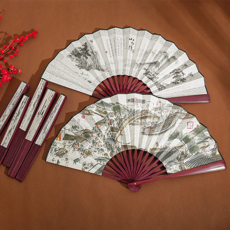 Xiang Ning Pai Twill Damask And Silk Fan-5