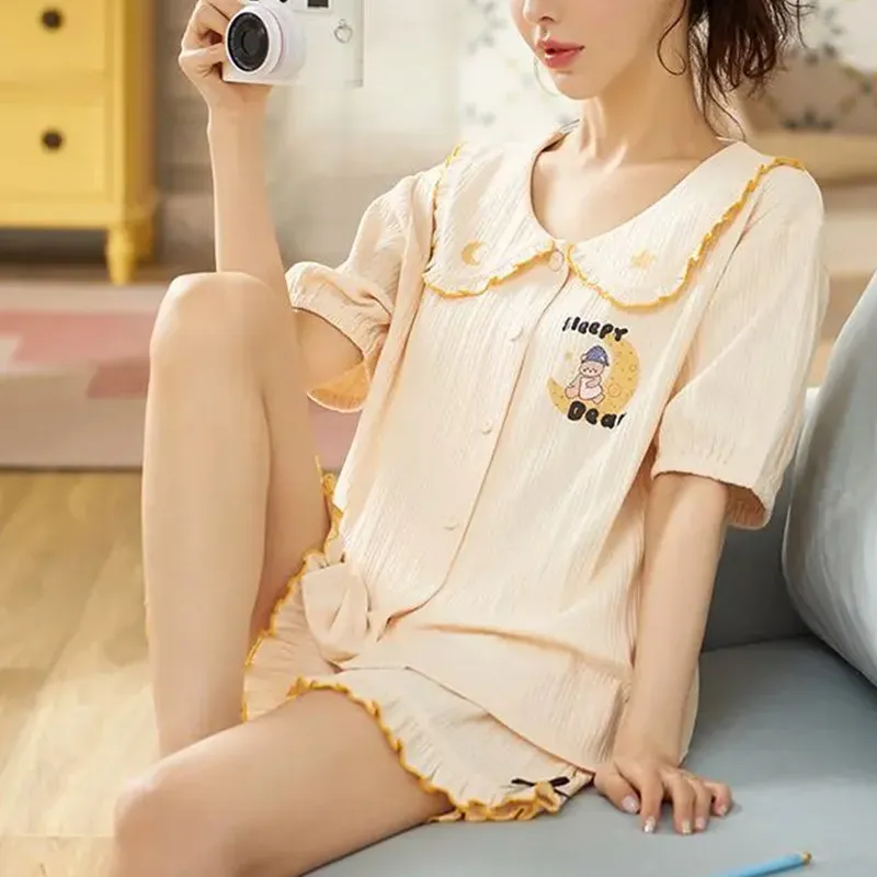Xiang Ning Pai Pajama Set Women's Vibrant Orange-5