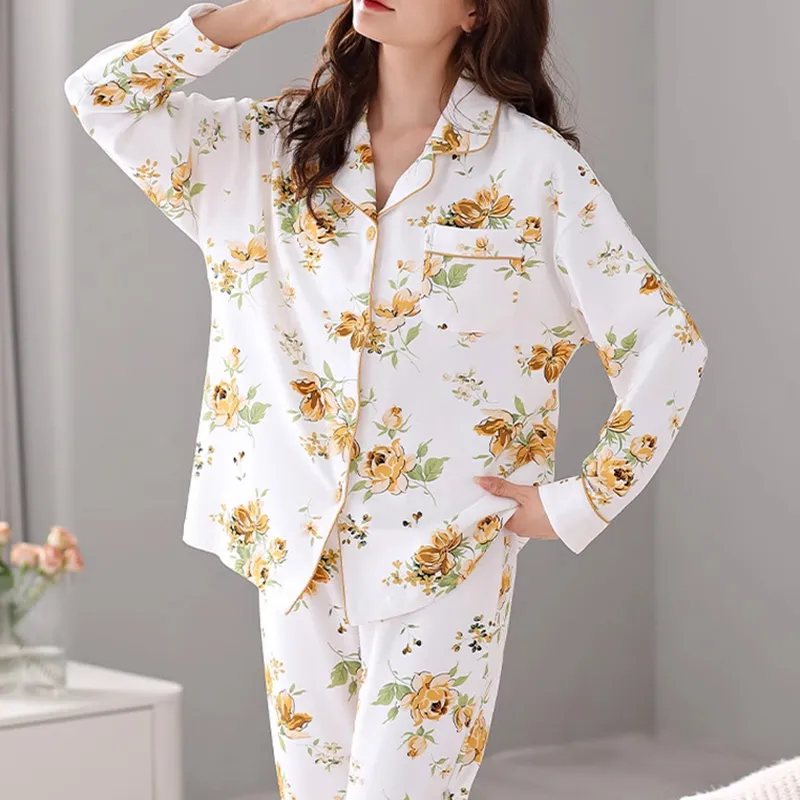 Xiang Ning Pai Pajama Set Women's Fresh White-2