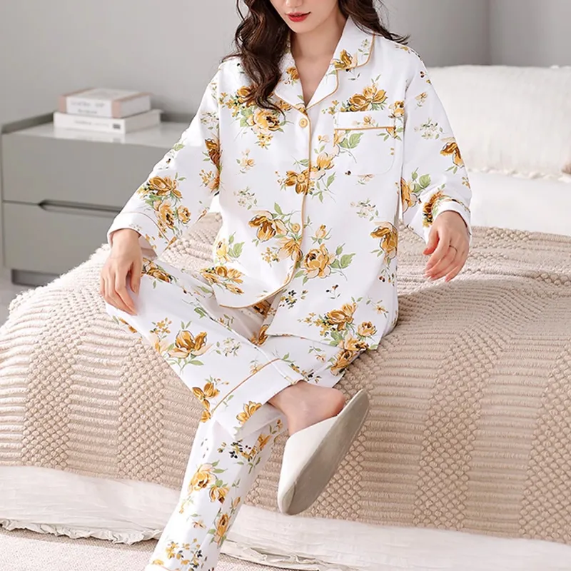 Xiang Ning Pai Pajama Set Women's Fresh White-3