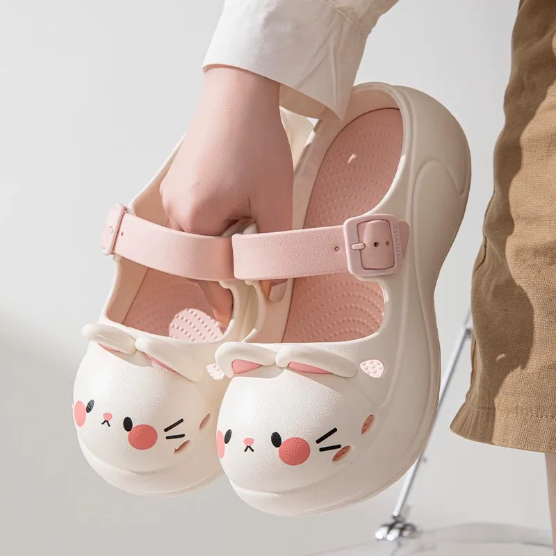 Xiang Ning Pai Cute Sweet Style Platform Height Increasing Comfortable Home Slippers-1