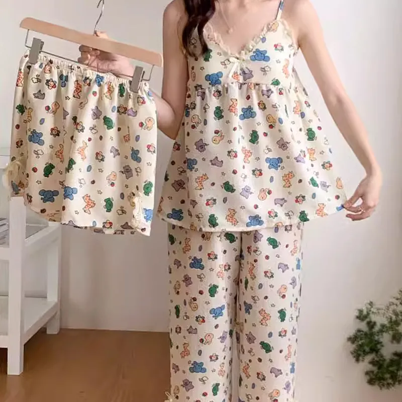 Xiang Ning Pai Pajama Set Women's Beige-1