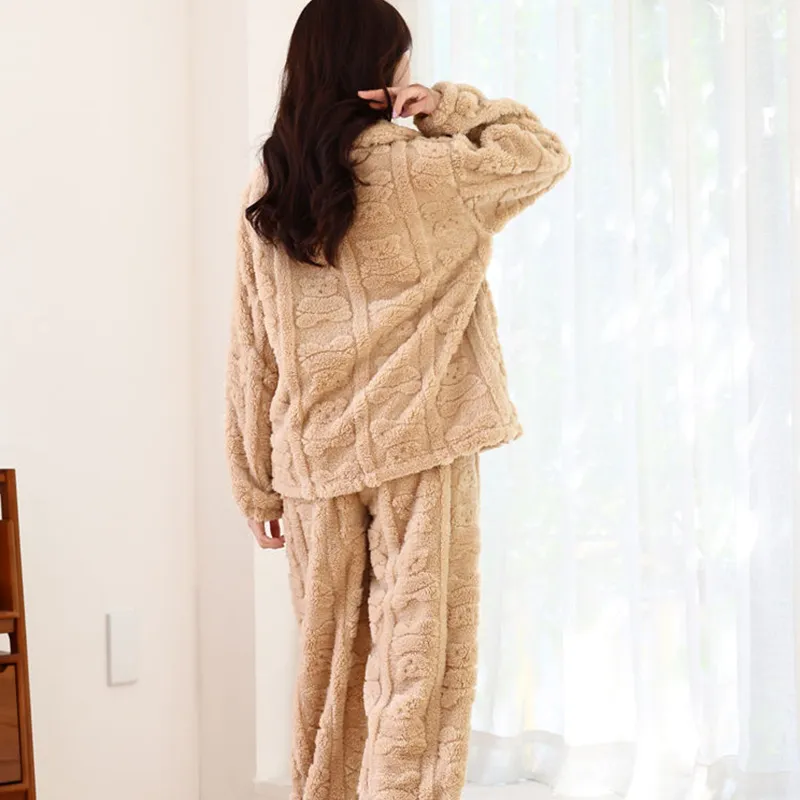 Xiang Ning Pai Pajama Set Women's Khaki-2