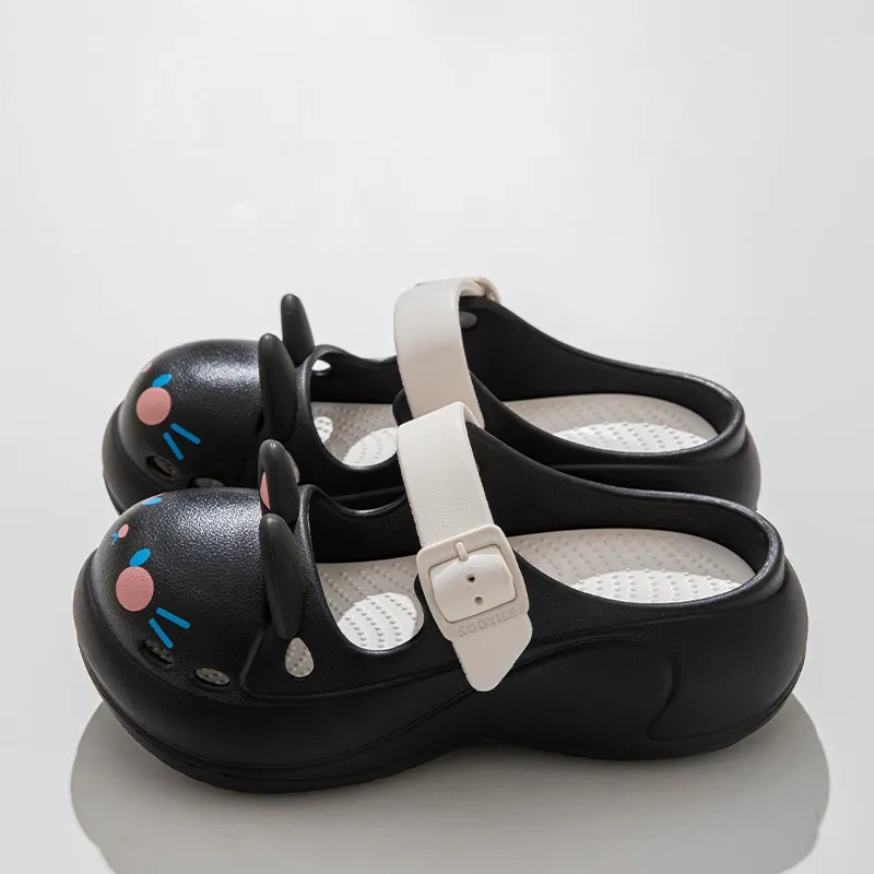 Xiang Ning Pai Cute Sweet Style Platform Height Increasing Comfortable Home Slippers-8