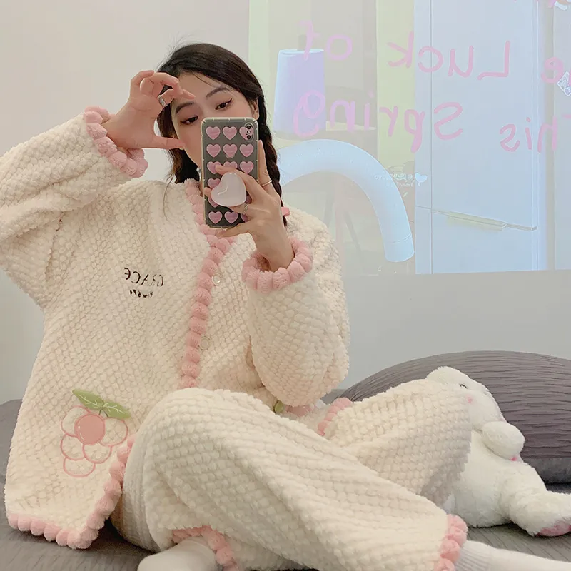 Xiang Ning Pai Pajama Set Women's Peach Pink-7