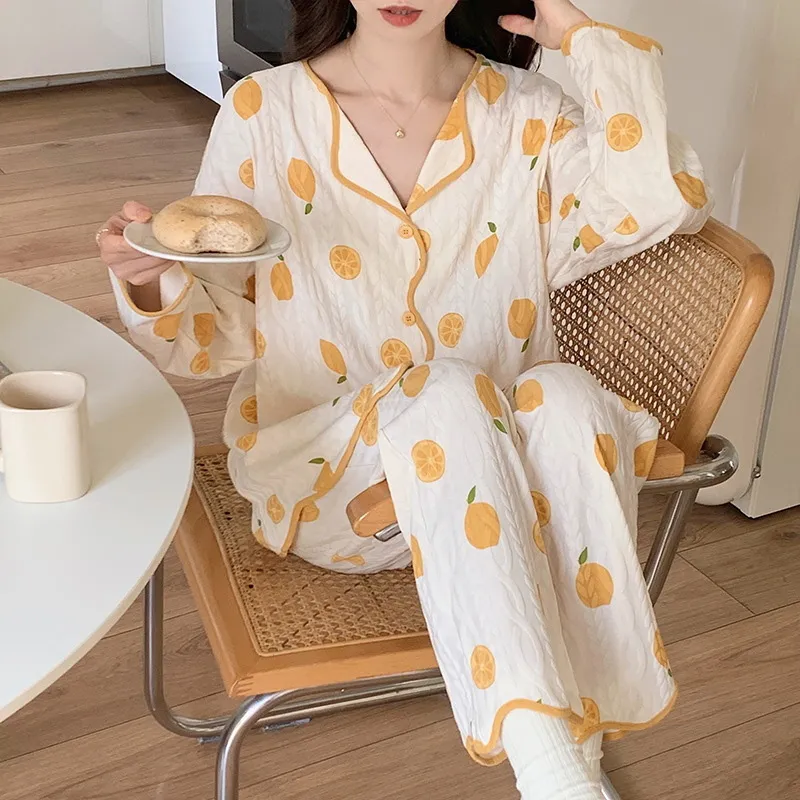 Xiang Ning Pai Pajama Set Women's Ecru-3