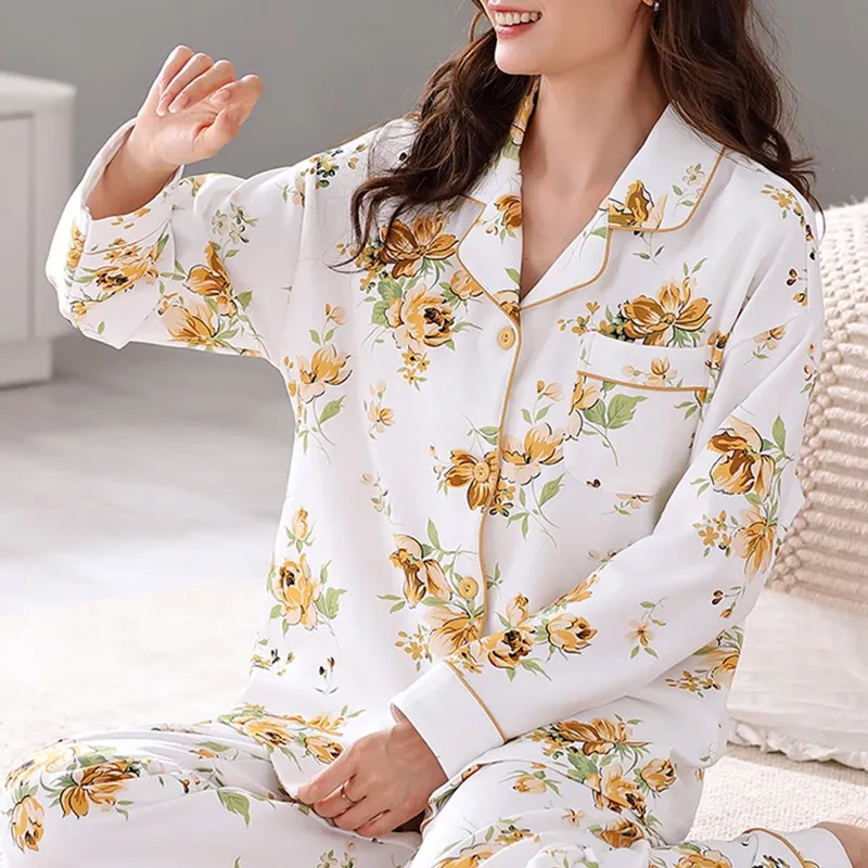 Xiang Ning Pai Pajama Set Women's Fresh White-1