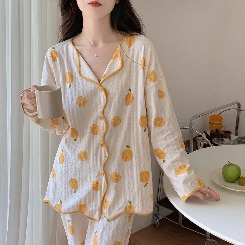 Xiang Ning Pai Pajama Set Women's Ecru-1