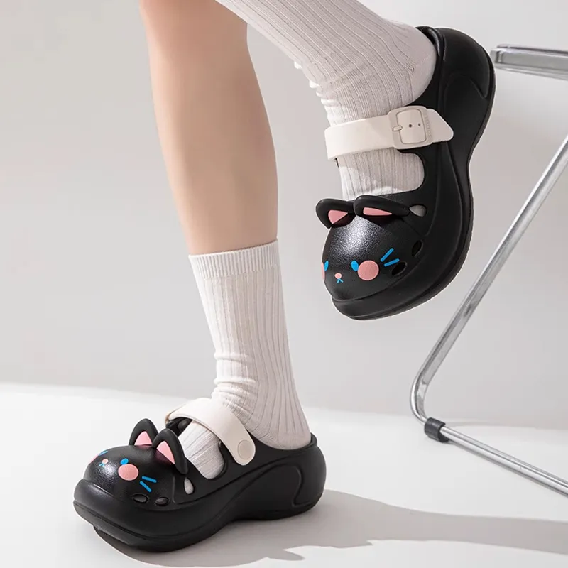 Xiang Ning Pai Cute Sweet Style Platform Height Increasing Comfortable Home Slippers-7