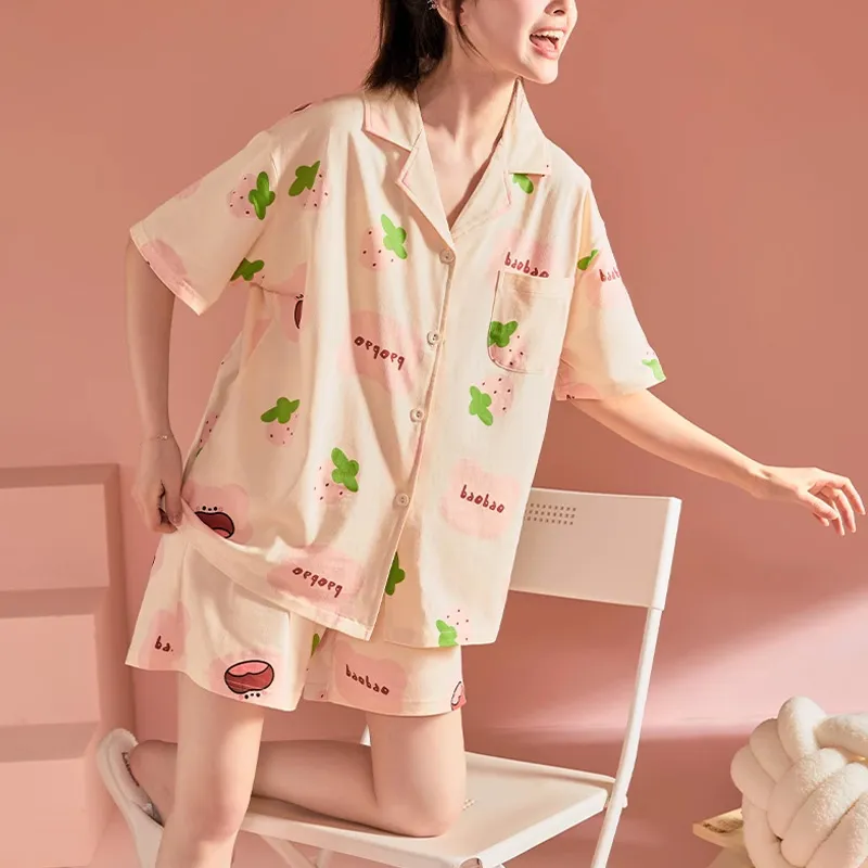 Xiang Ning Pai Pajama Set Women's Ecru-5