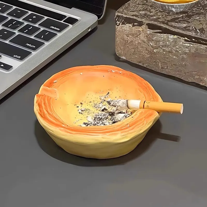 Xiang Ning Pai Ashtray, Egg Tart Yellow-4