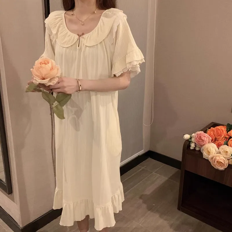 Xiang Ning Pai Nightgown Women's Beige-1