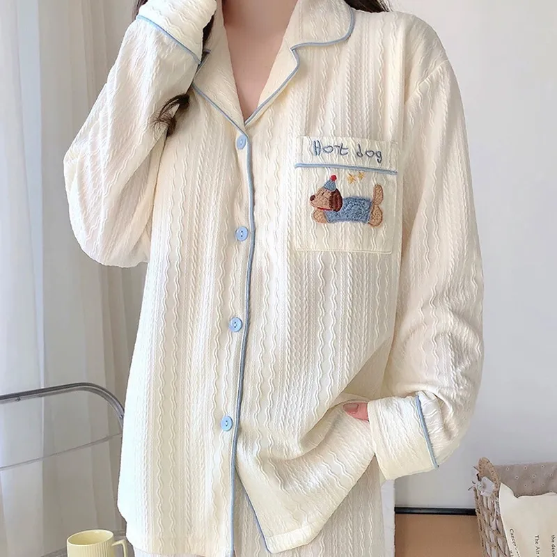 Xiang Ning Pai Pajama Set Women's White-1