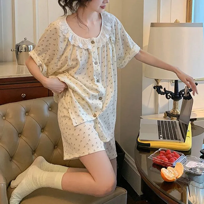 Xiang Ning Pai Pajama Set Women's Ecru-5