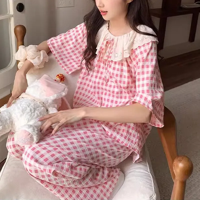 Xiang Ning Pai Pajama Set Women's Light Pink-6