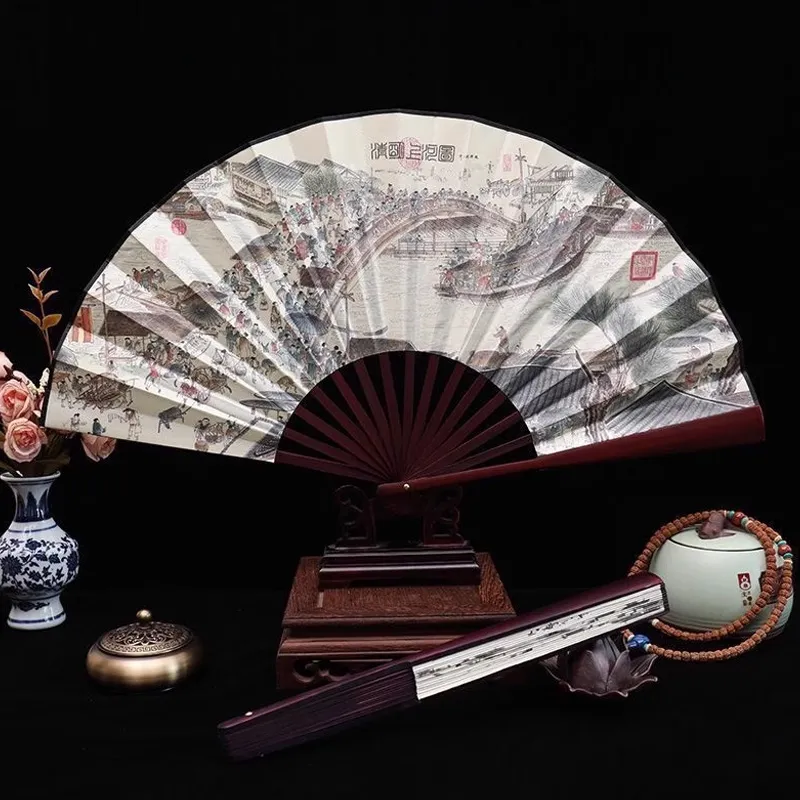 Xiang Ning Pai Twill Damask And Silk Fan-6