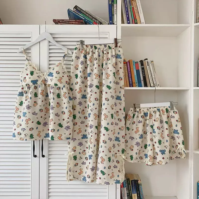 Xiang Ning Pai Pajama Set Women's Beige-5