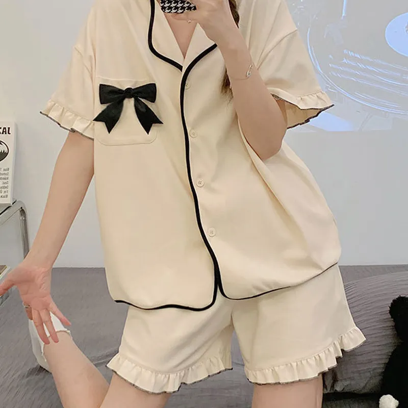 Xiang Ning Pai Pajama Set Women's Ecru-3