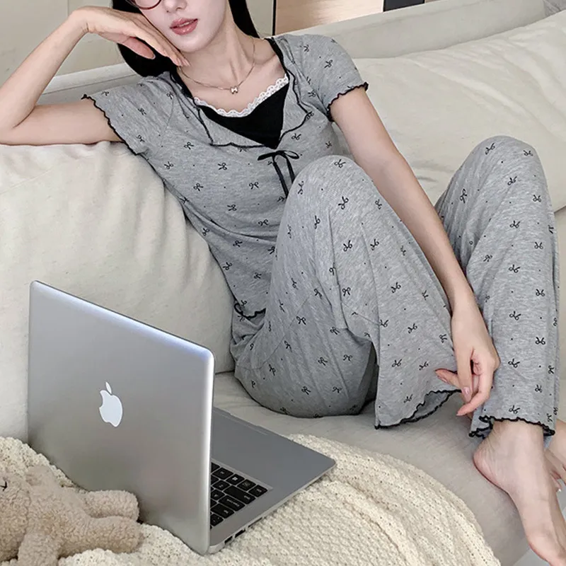 Xiang Ning Pai Pajama Set Women's Gray-1