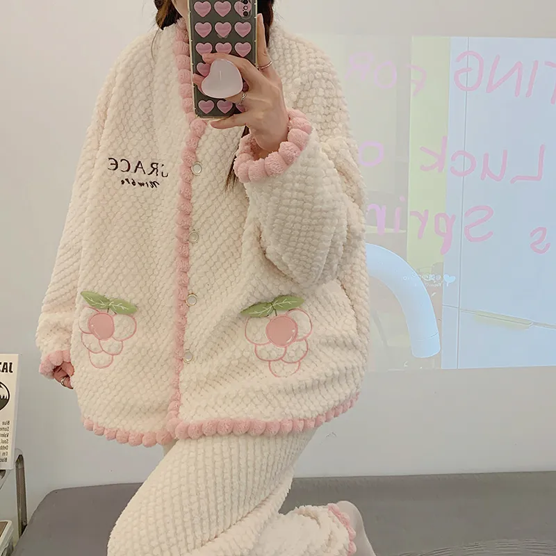 Xiang Ning Pai Pajama Set Women's Peach Pink-1