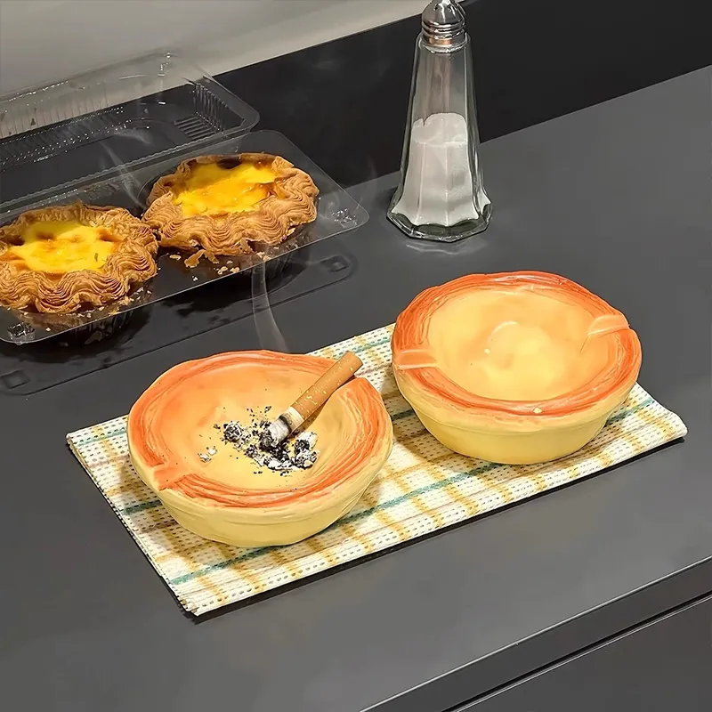 Xiang Ning Pai Ashtray, Egg Tart Yellow-3