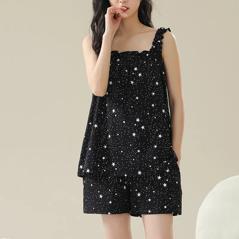 Xiang Ning Pai Pajama Set Women's Black-1