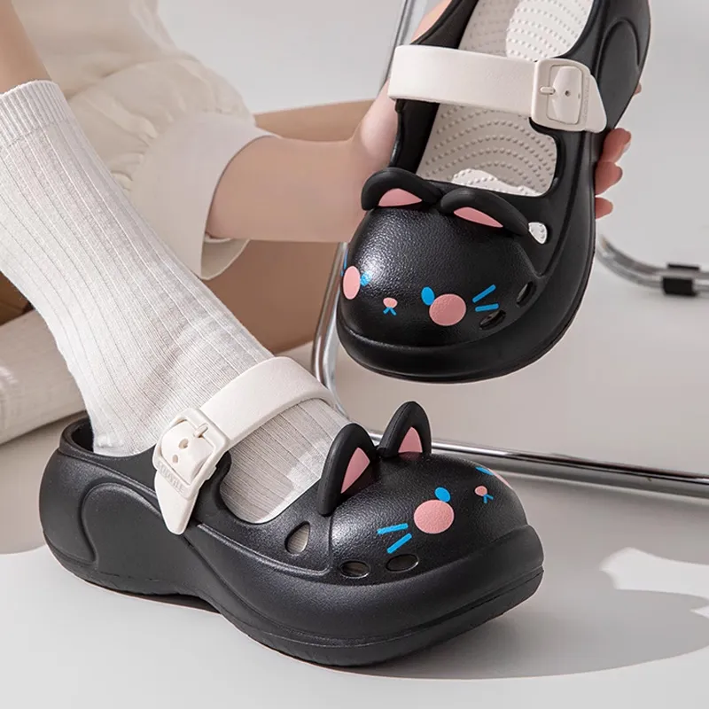 Xiang Ning Pai Cute Sweet Style Platform Height Increasing Comfortable Home Slippers-6