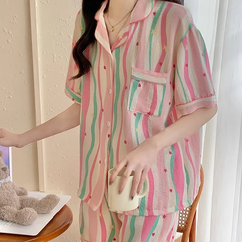 Xiang Ning Pai Pajama Set Women's Pink-2