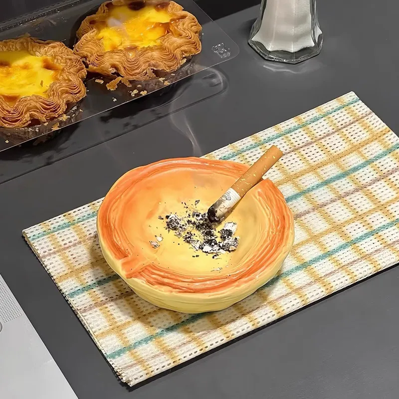 Xiang Ning Pai Ashtray, Egg Tart Yellow-5