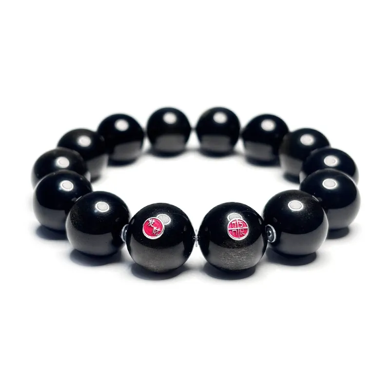 MOUNTAINS AND MANS Obsidian Bracelets Men's-1