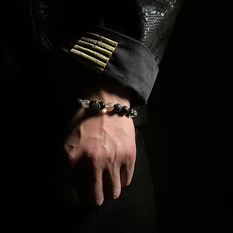 MOUNTAINS AND MANS Volcanic Stone Bracelets Men's-3