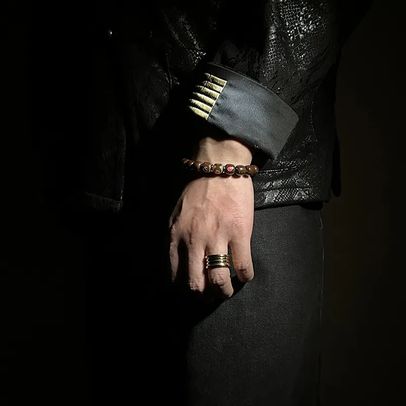 MOUNTAINS AND MANS Purple Gold Rat Bracelets Unisex-4