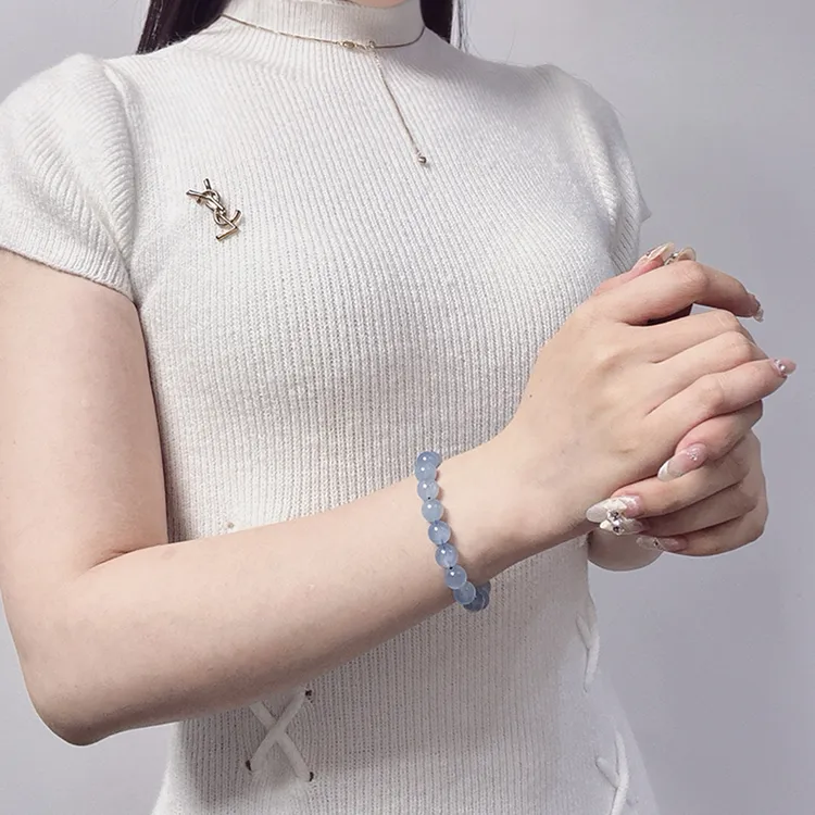 MOUNTAINS AND MANS Aquamarine Bracelets Unisex-5
