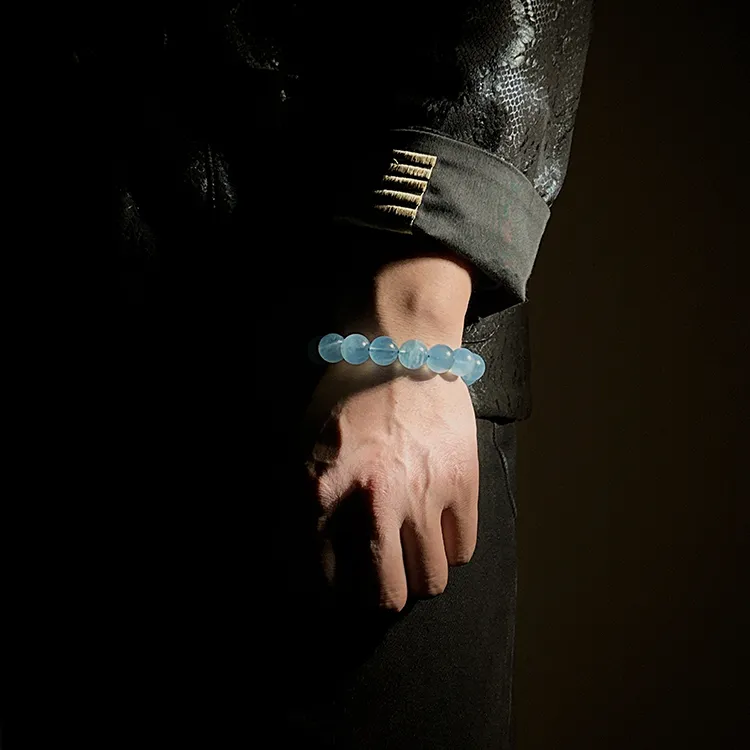 MOUNTAINS AND MANS Aquamarine Bracelets Unisex-12