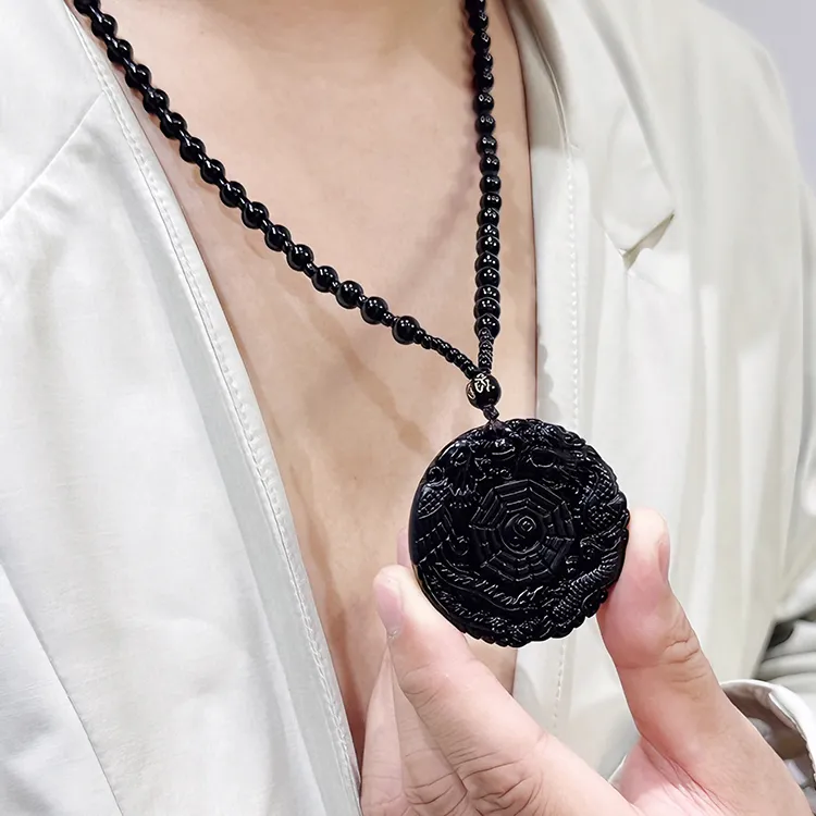 MOUNTAINS AND MANS Obsidian Necklaces Men's-3