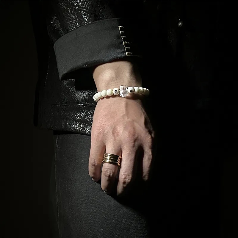 MOUNTAINS AND MANS White Jade Bodhi Bracelets Unisex-3