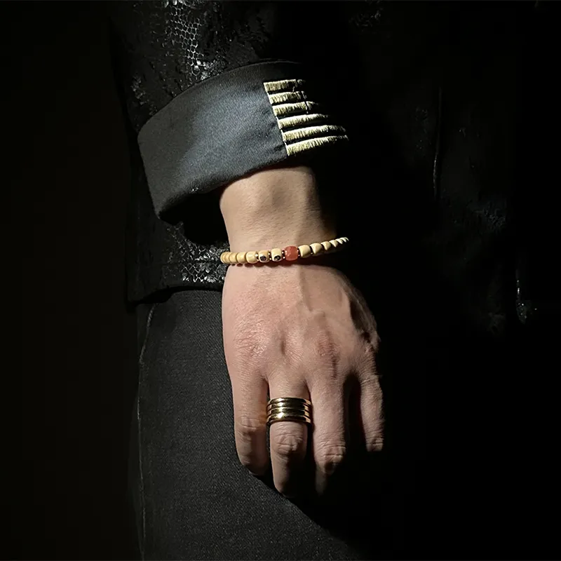 MOUNTAINS AND MANS Bodhi Root New Chinese Style Prosperity And Good Luck Beaded Bracelet Unisex-3