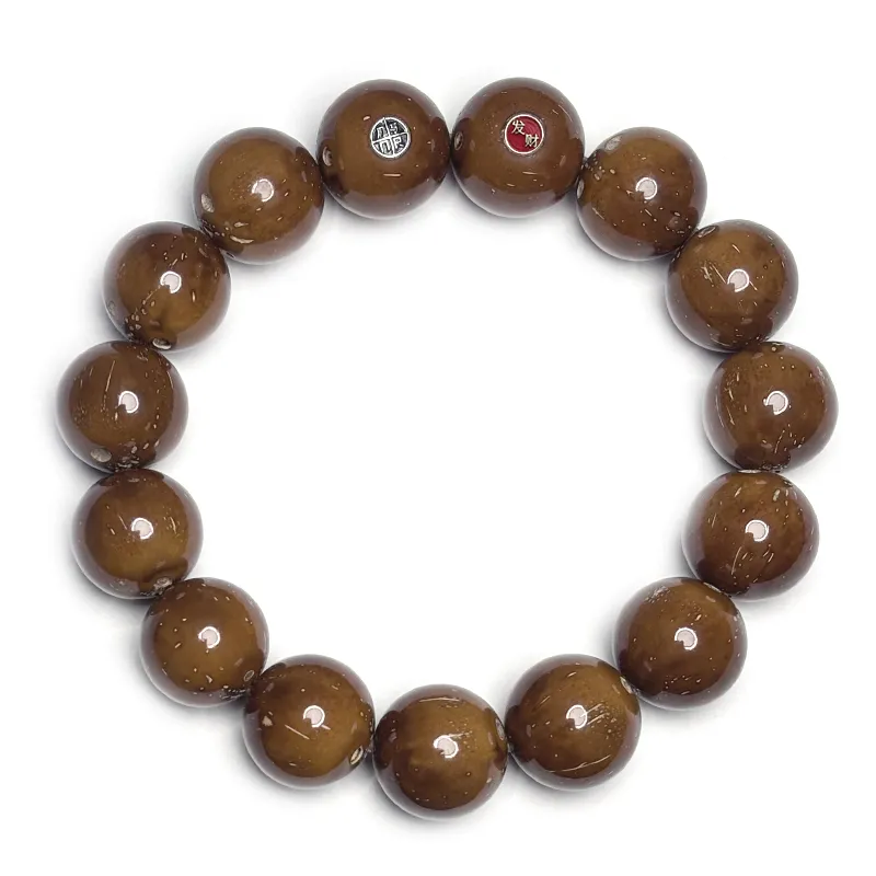 MOUNTAINS AND MANS Purple Gold Rat New Chinese Style Wealth Rolling Good Luck Beaded Bracelet Men's-1