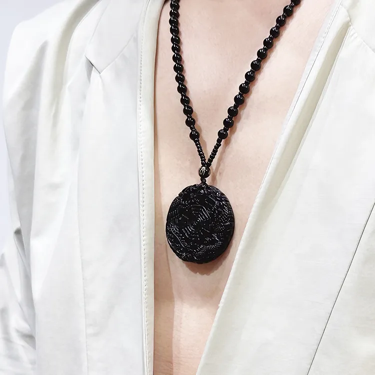 MOUNTAINS AND MANS Obsidian Necklaces Men's-4