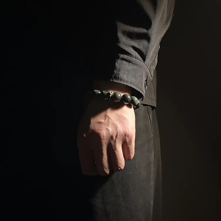 MOUNTAINS AND MANS Obsidian Bracelets Men's-5