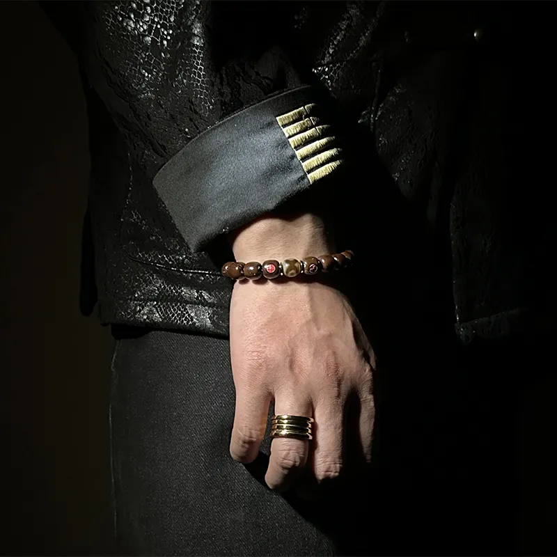 MOUNTAINS AND MANS Purple Gold Rat Bracelets Unisex-3