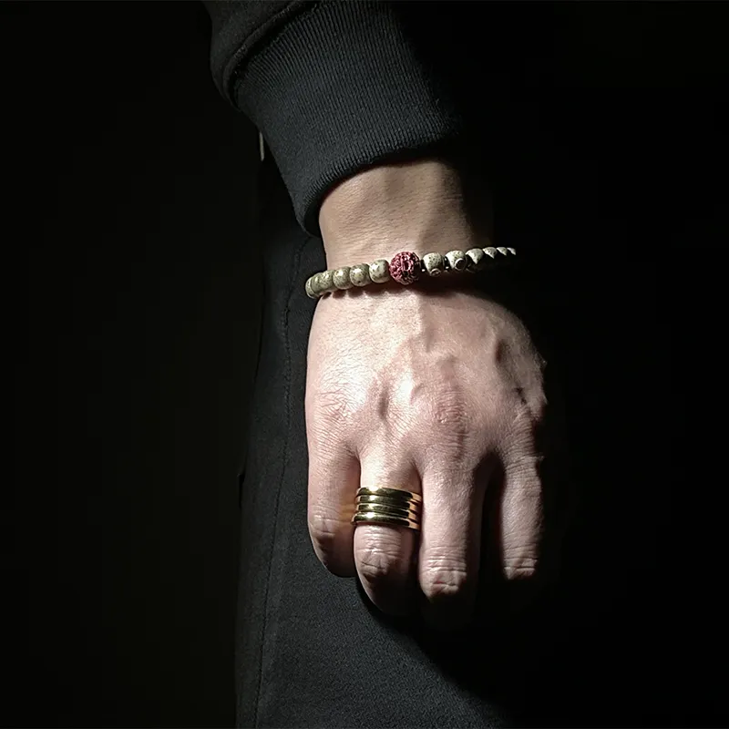 MOUNTAINS AND MANS Star Moon Bodhi Seeds New Chinese Style Good Luck Beaded Bracelet Unisex-3
