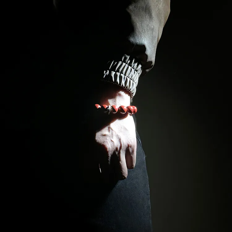MOUNTAINS AND MANS Reconstructed Cinnabar Bracelets Men's-3